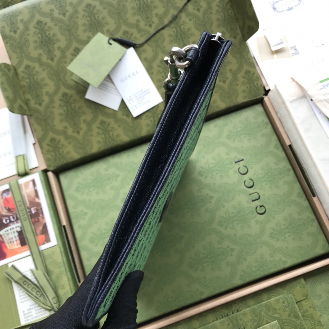 Gucci Beauty Case With Interlocking G Green And Blue GG Canvas For Women 12in/30cm GG