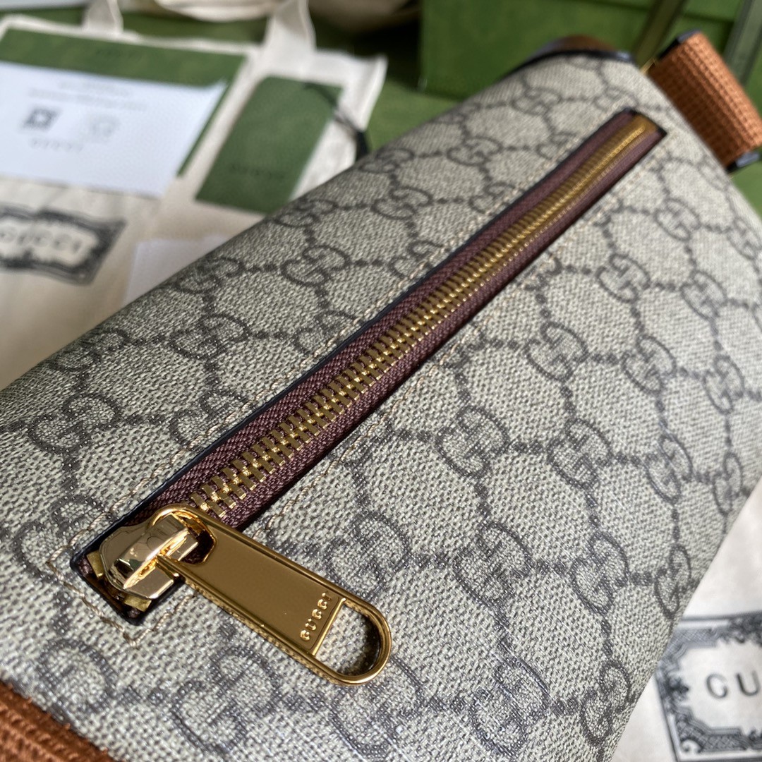 Gucci Belt Bag With Interlocking G Beige And Ebony GG Supreme Canvas For Women 9in/23cm 682933 92THG 8563
