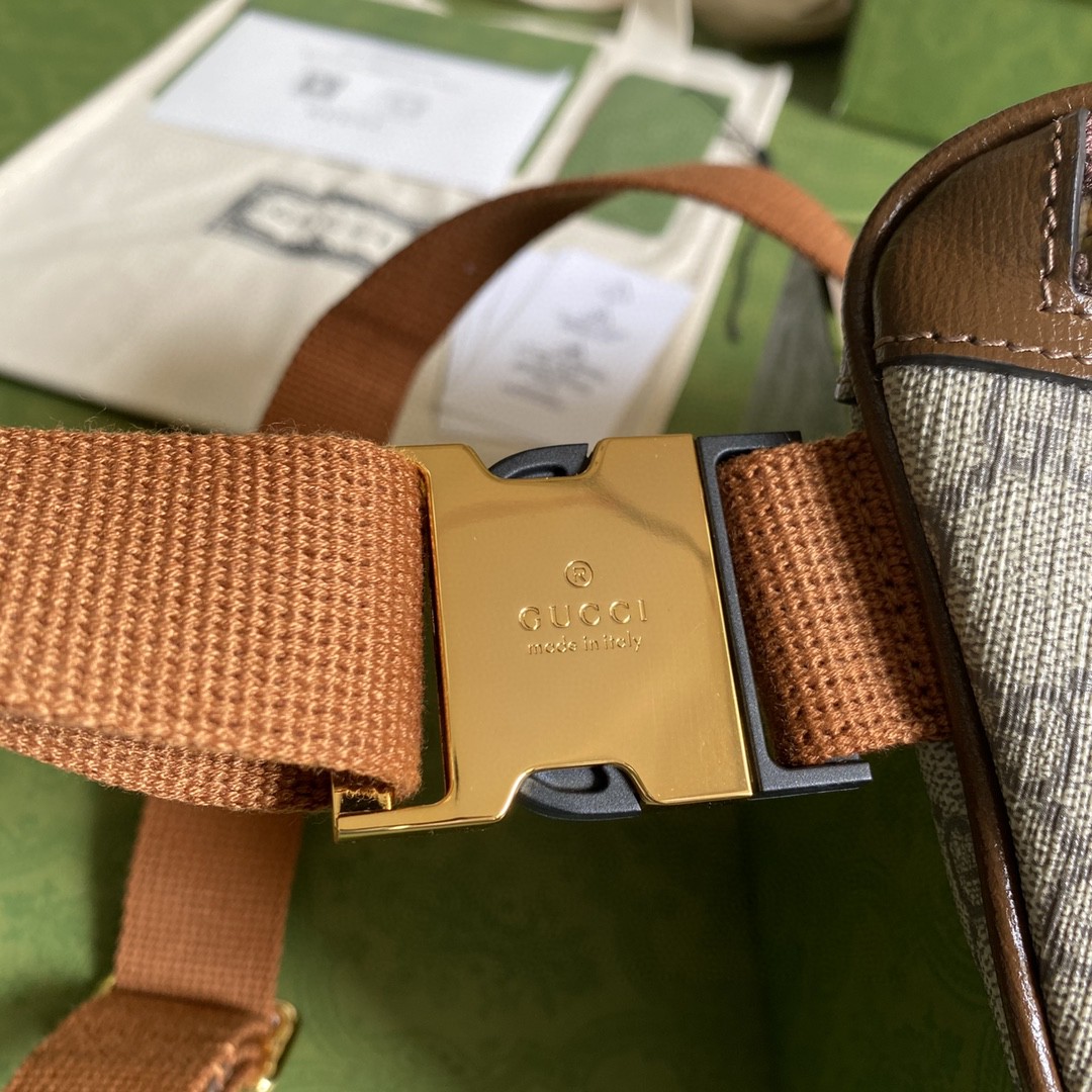 Gucci Belt Bag With Interlocking G Beige And Ebony GG Supreme Canvas For Women 9in/23cm 682933 92THG 8563
