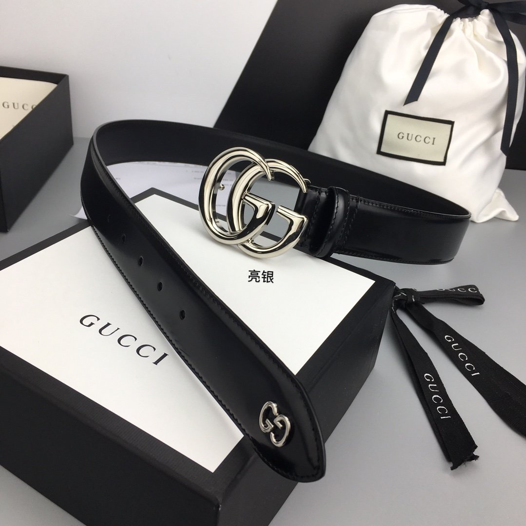 Gucci Belt With Double G Buckle Black For Women, Women Belt