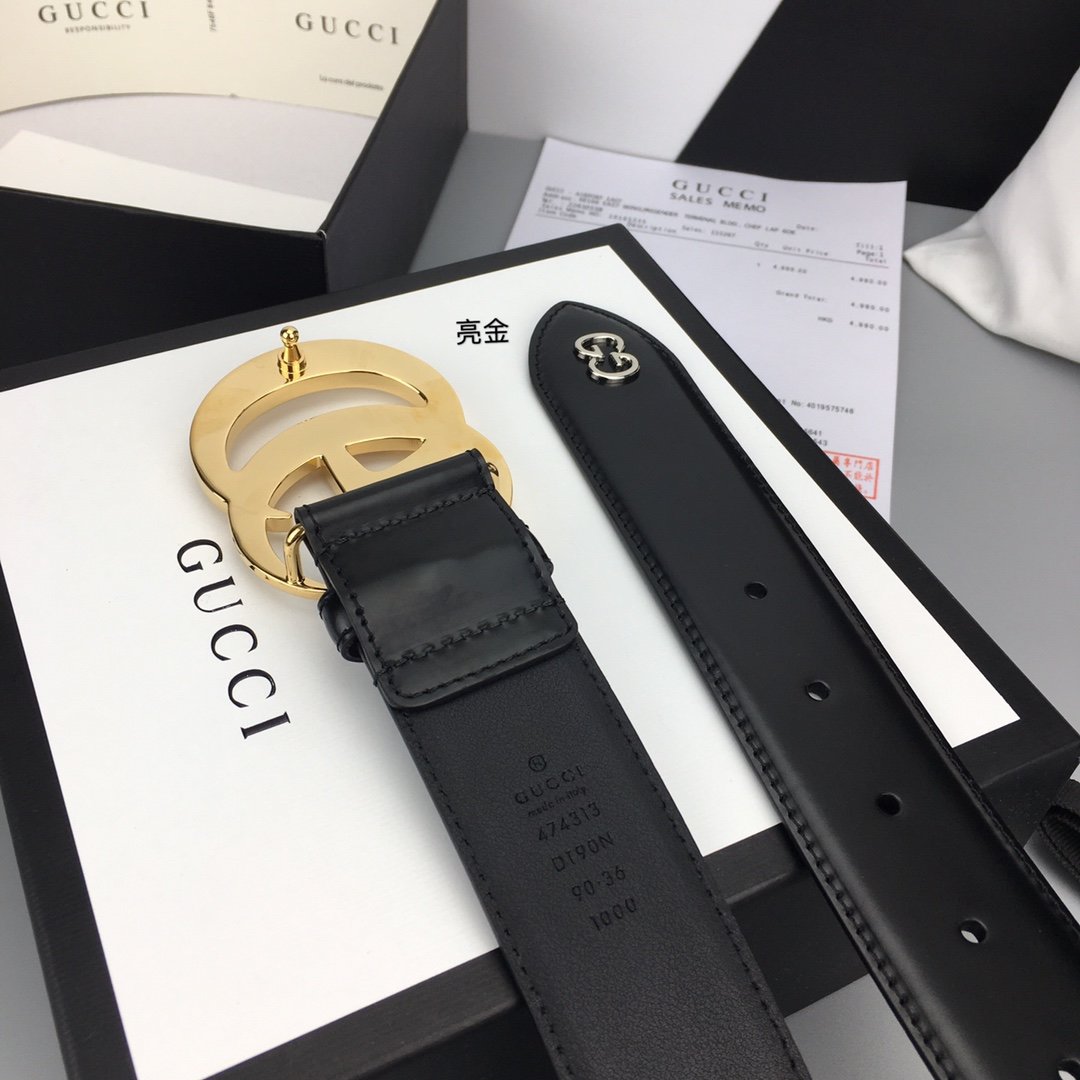 Gucci Belt With Double G Buckle Black For Women, Women Belt