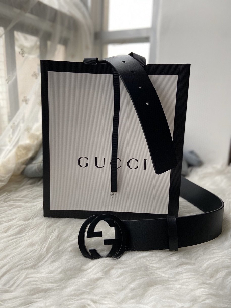 Gucci Belt With Interlocking G Buckle Black For Women, Women Belt
