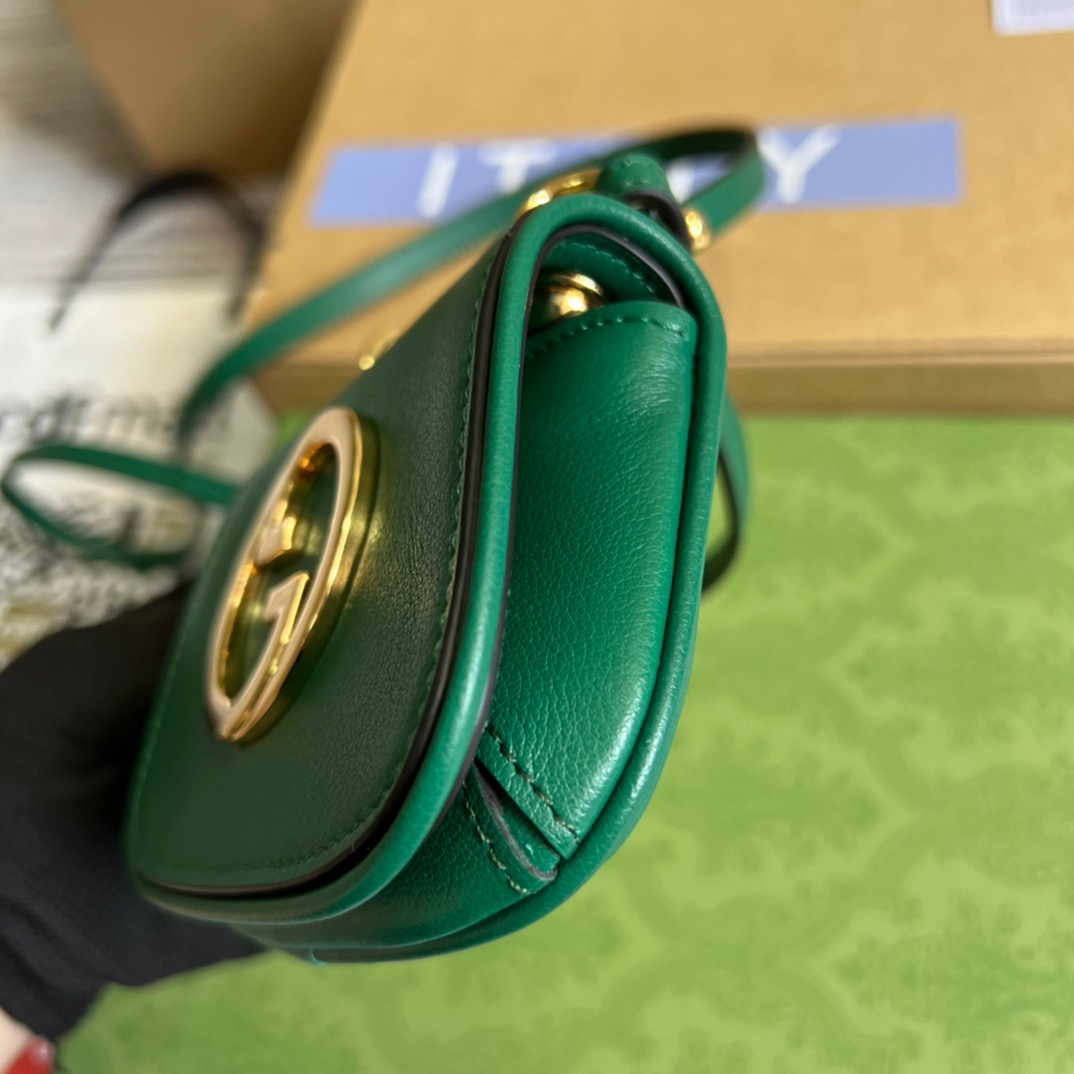 Gucci Blondie Card Case Wallet Green For Women, Women’s Bags 4.5in/12cm GG 698635 UXX0G 3120