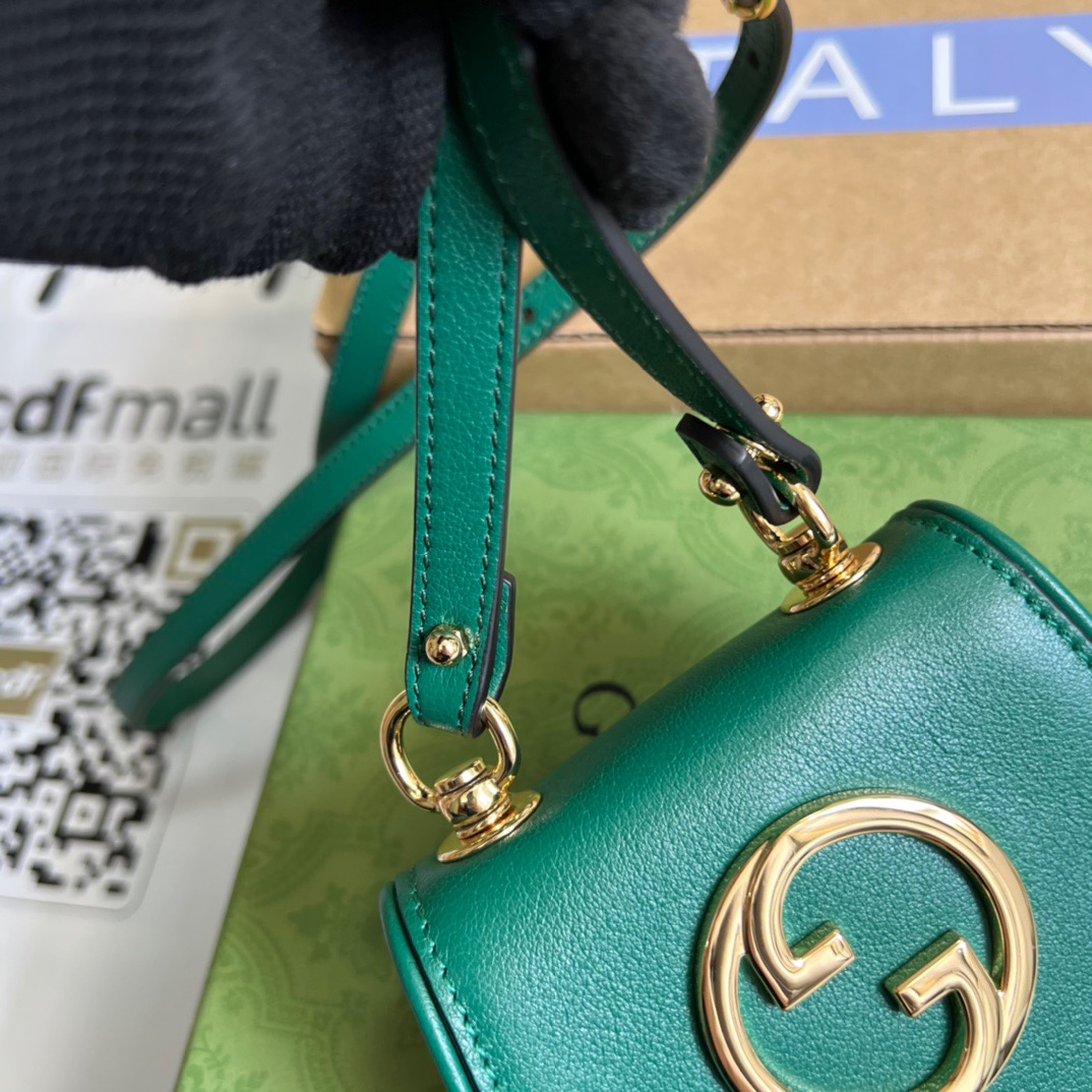 Gucci Blondie Card Case Wallet Green For Women, Women’s Bags 4.5in/12cm GG 698635 UXX0G 3120