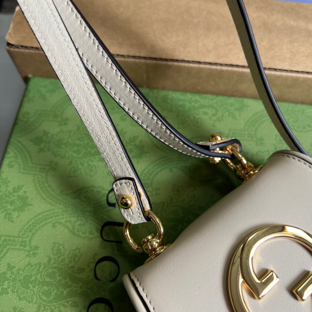 Gucci Blondie Card Case Wallet White For Women, Women’s Bags 4.5in/12cm GG 698635 UXX0G 9022