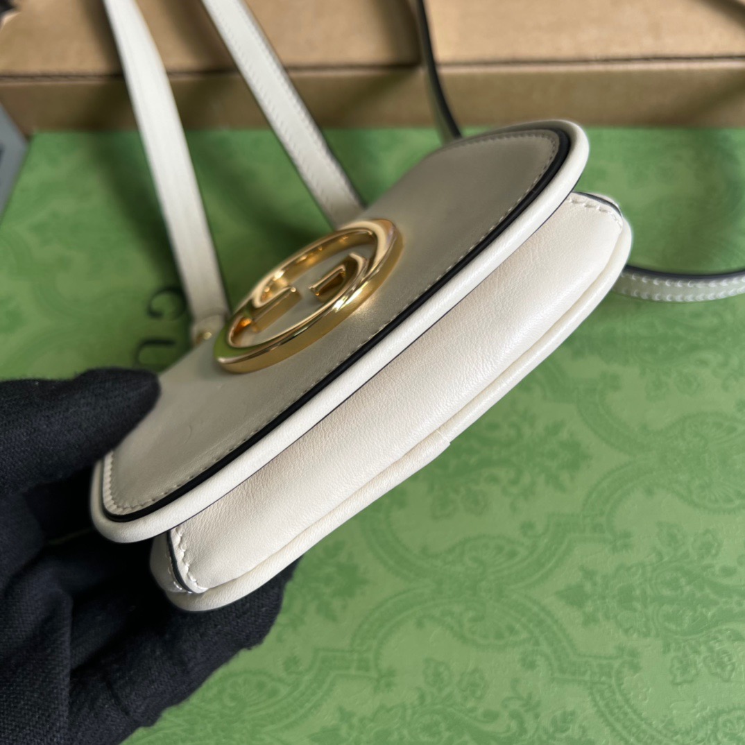 Gucci Blondie Card Case Wallet White For Women, Women’s Bags 4.5in/12cm GG 698635 UXX0G 9022