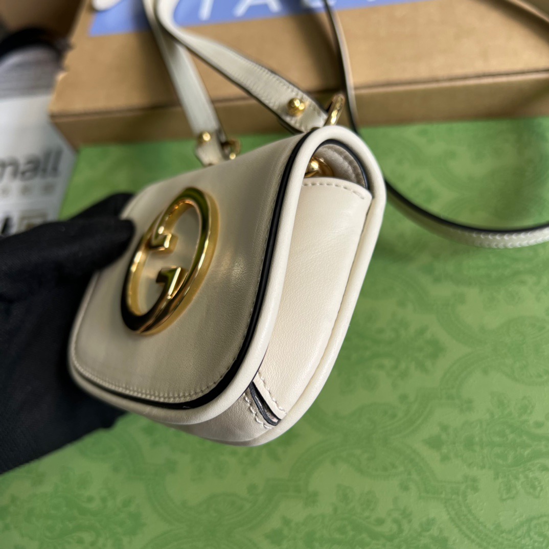 Gucci Blondie Card Case Wallet White For Women, Women’s Bags 4.5in/12cm GG 698635 UXX0G 9022