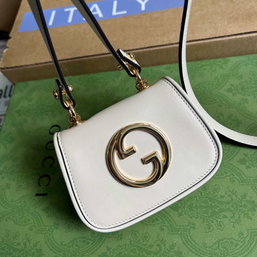 Gucci Blondie Card Case Wallet White For Women, Women’s Bags 4.5in/12cm GG 698635 UXX0G 9022