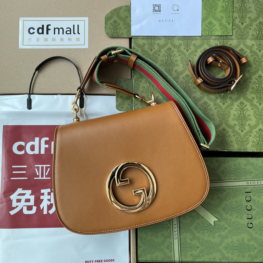 Gucci Blondie Mini Bag Brown For Women, Women’s Bags 11.4in/29cm GG