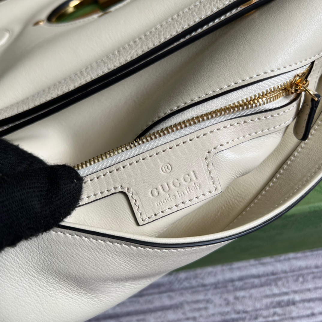 Gucci Blondie Shoulder Bag White For Women, Women’s Bags 11in/28cm GG 699268 UXX0G 9022