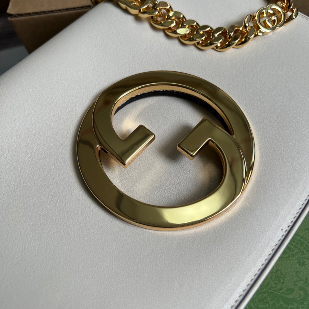 Gucci Blondie Shoulder Bag White For Women, Women’s Bags 11in/28cm GG 699268 UXX0G 9022