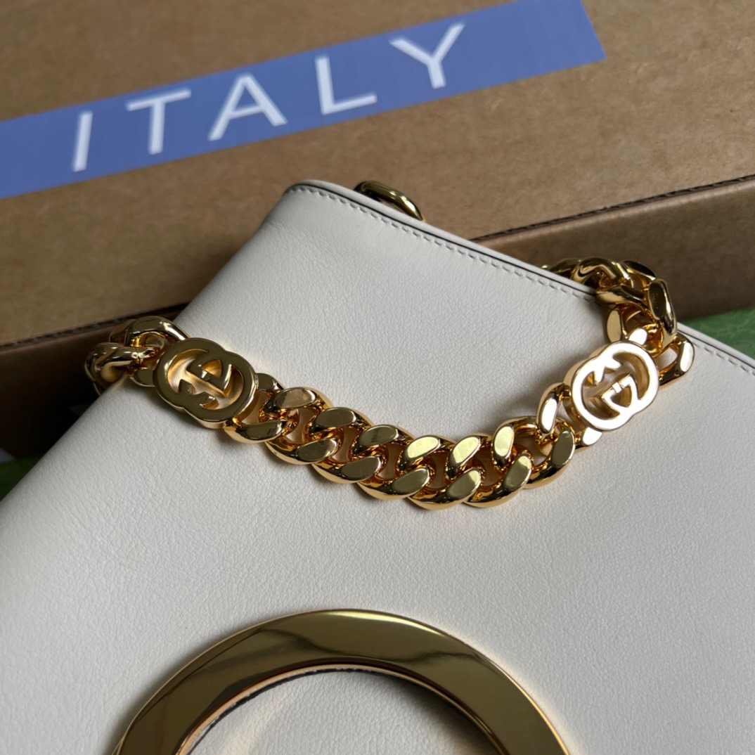 Gucci Blondie Shoulder Bag White For Women, Women’s Bags 11in/28cm GG 699268 UXX0G 9022