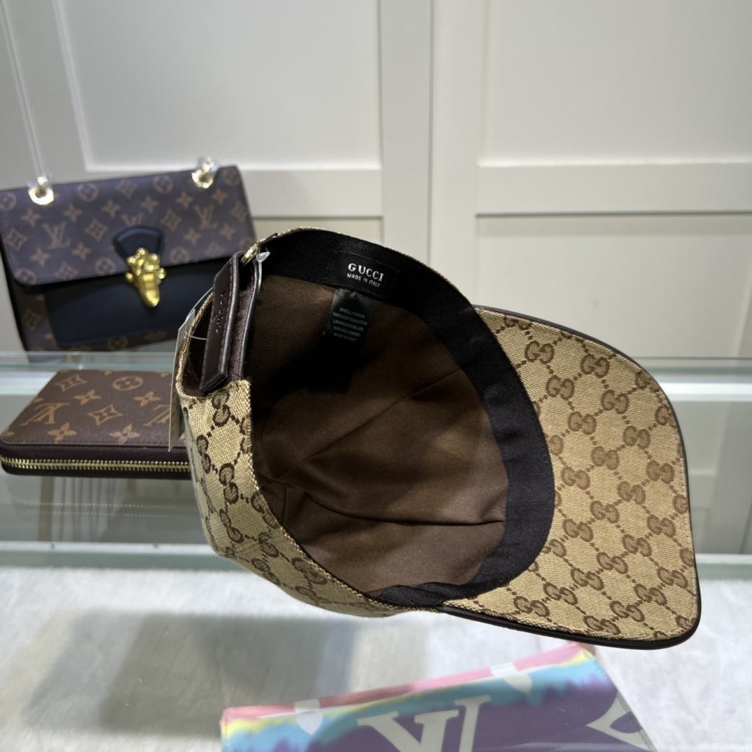 Gucci Canvas Baseball Hat Beige GG Hat