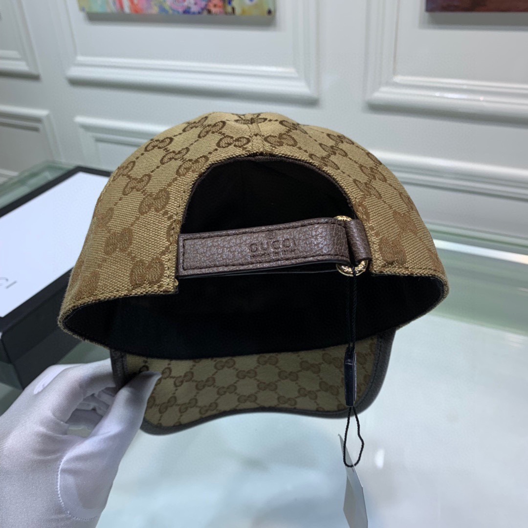 Gucci Canvas Baseball Hat Brown GG Hat