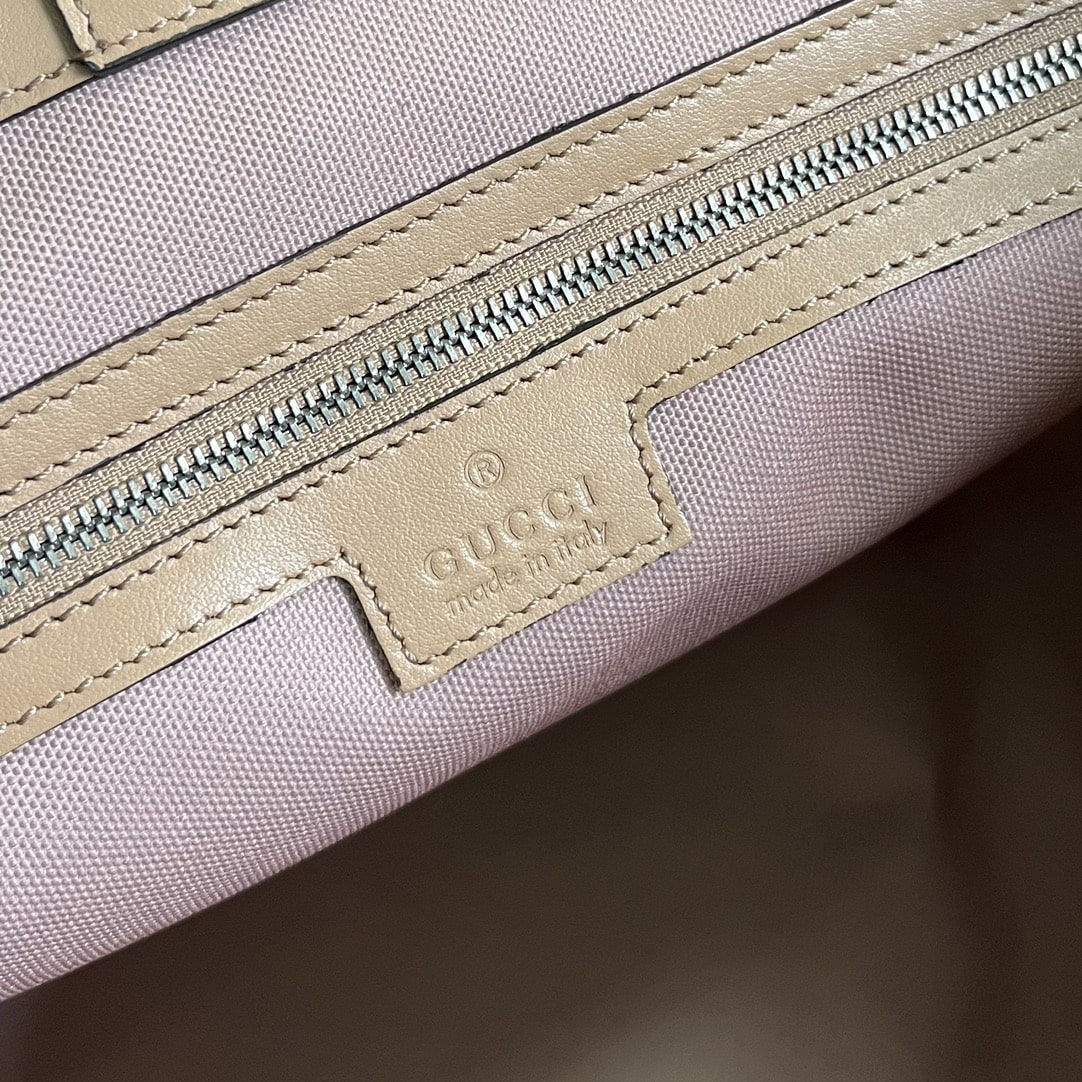 Gucci Casual Style Logo Totes Cream/Black For Women 38.5cm / 15.1in 739684 DAAAH 2754
