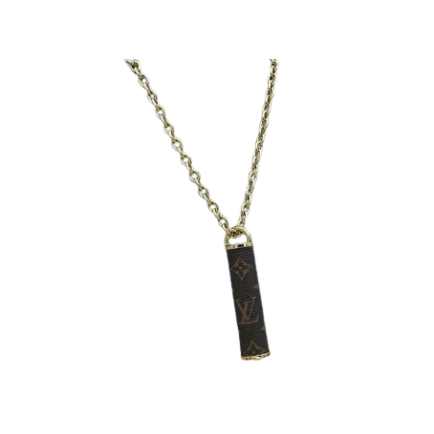 Gucci Cylinder Pendant Necklace Gold Tone For Women