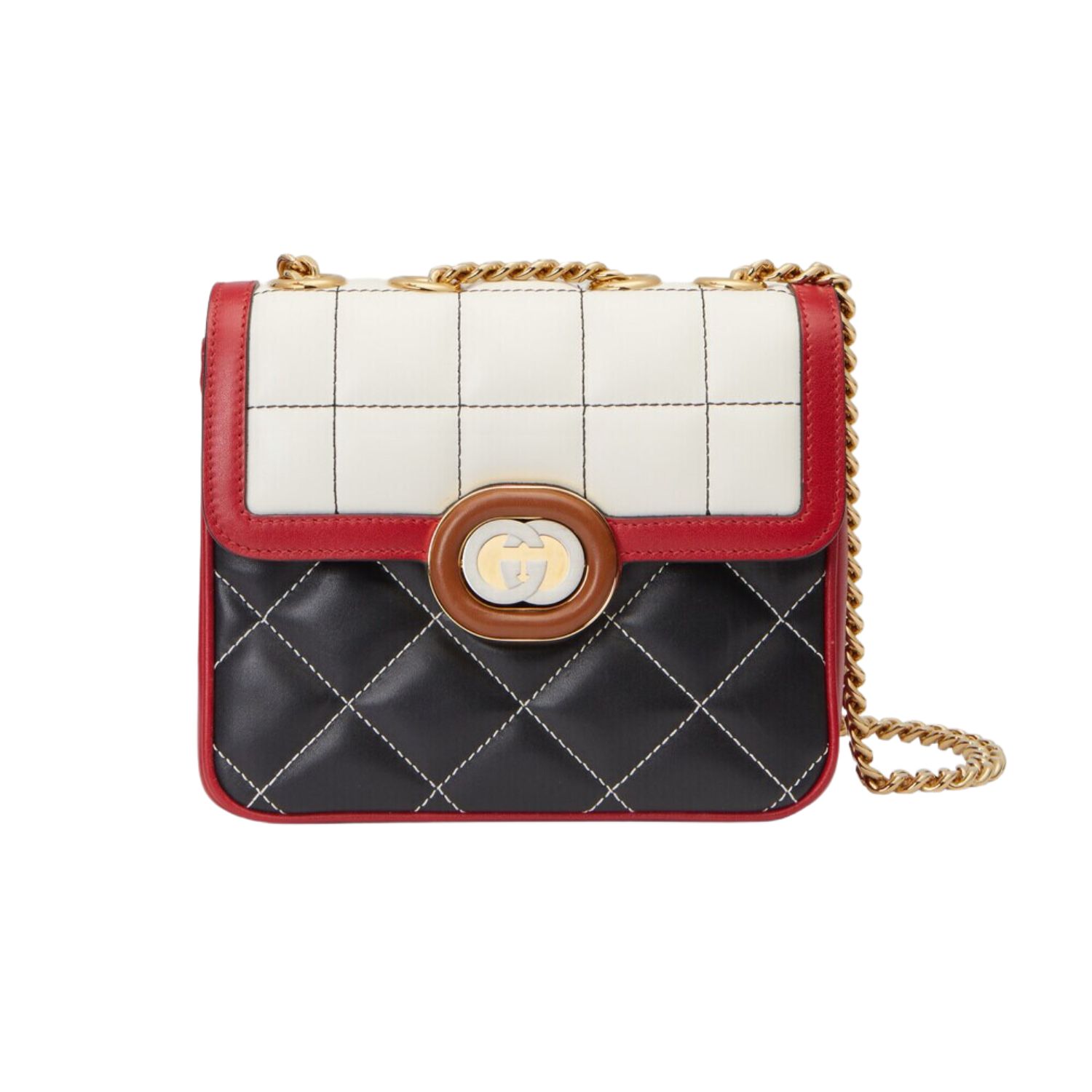 Gucci Deco Mini Shoulder Bag Black and white For Women 741457 AAB1V 1265 17.8cm/7inch