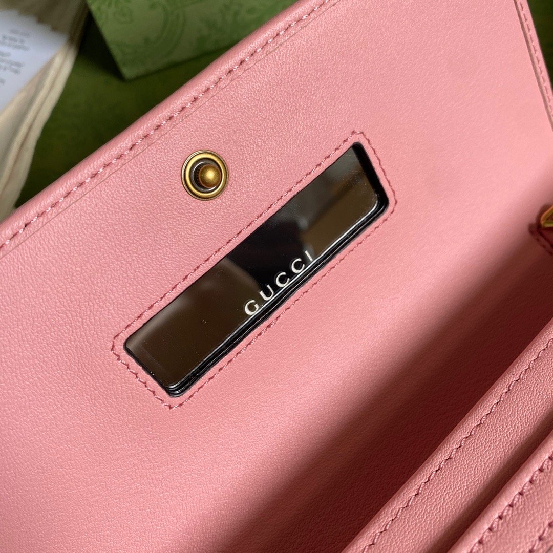 Gucci Diana Chain Wallet With Bamboo Pink For Women, Women’s Bags 7.4in/19cm GG