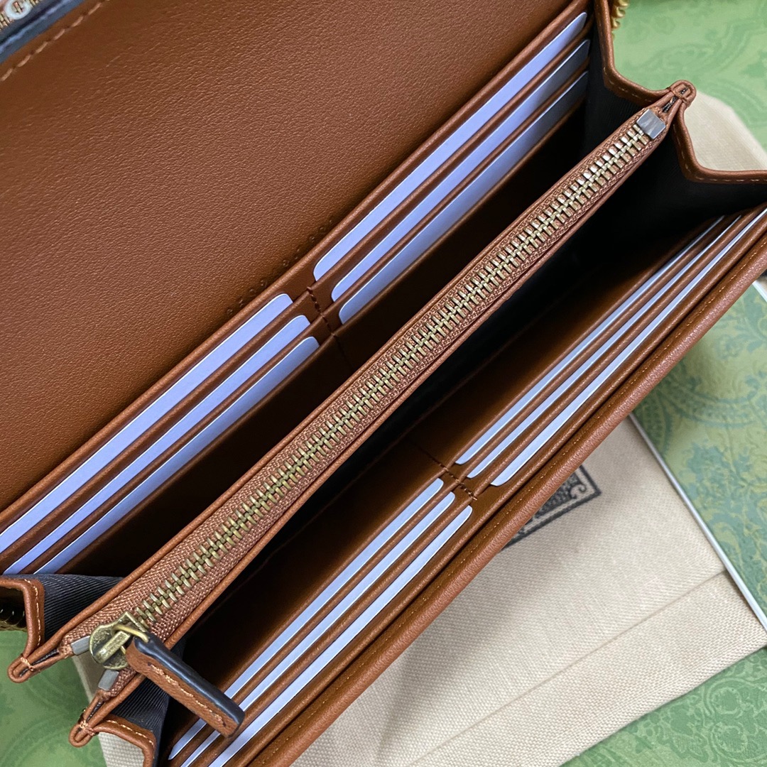 Gucci Diana Chain Wallet With Bamboo Red For Women, Women’s Bags 7.4in/19cm GG
