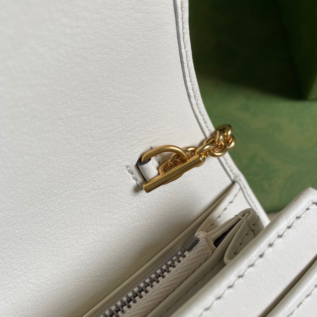 Gucci Diana Chain Wallet With Bamboo White For Women, Women’s Bags 7.4in/19cm GG 658243 17Q0T 9022