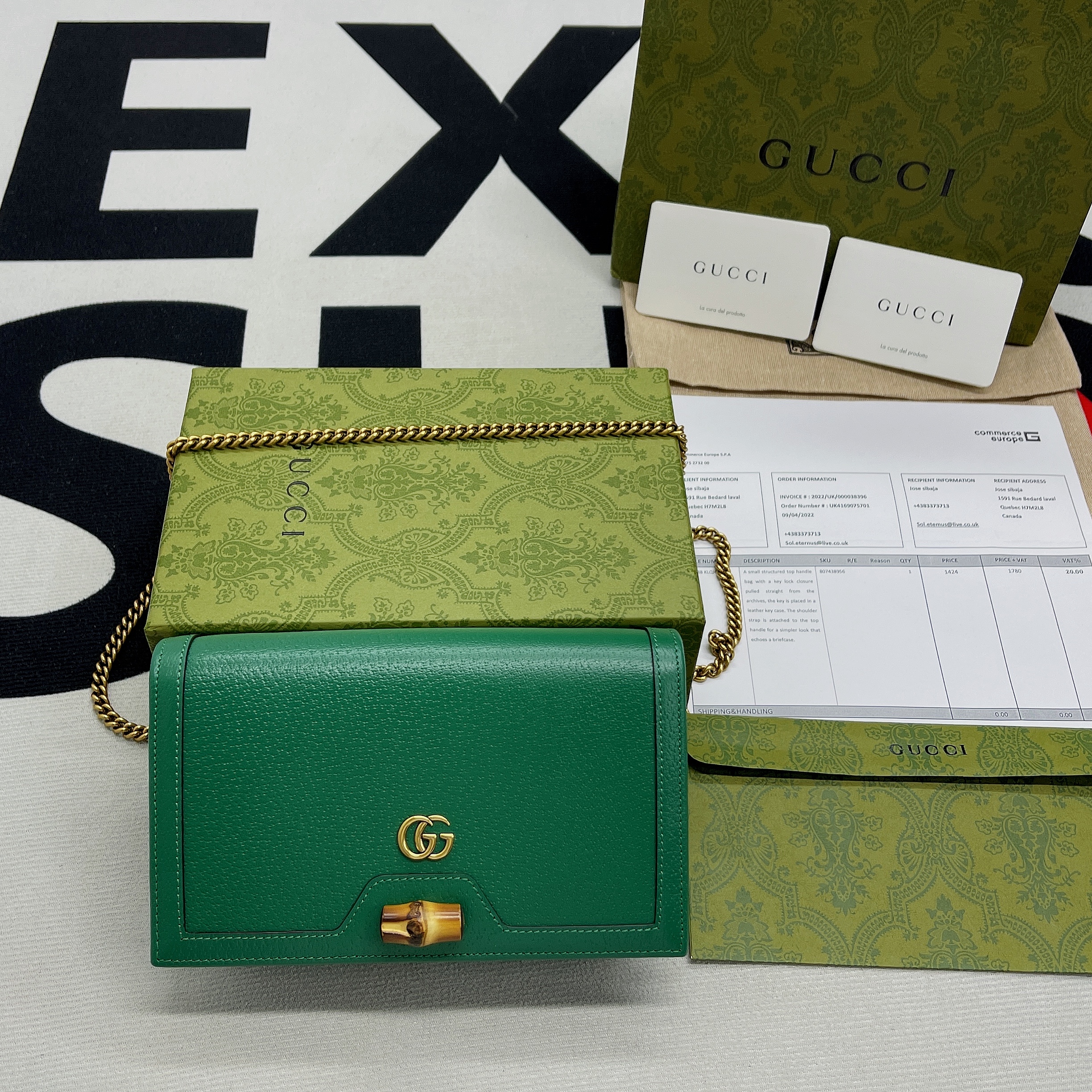 Gucci Diana Mini Bag With Bamboo Green For Women, Women’s Bags 7.5in/19cm GG ?696817 DJ20T 3120