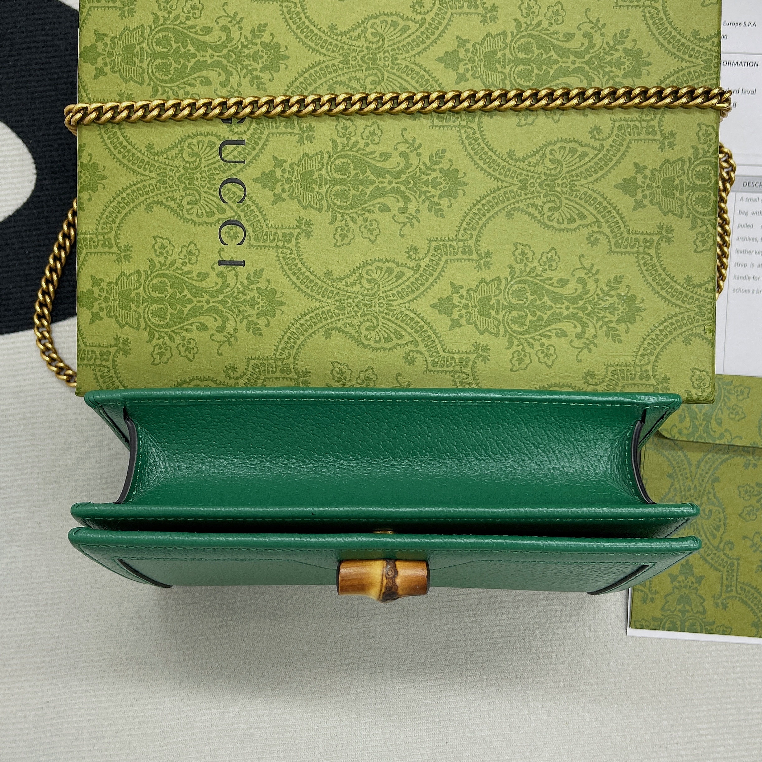 Gucci Diana Mini Bag With Bamboo Green For Women, Women’s Bags 7.5in/19cm GG ?696817 DJ20T 3120