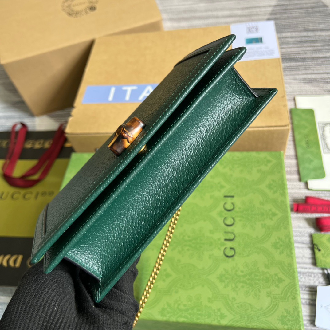 Gucci Diana Mini Bag With Bamboo Green For Women, Women’s Bags 7.5in/19cm GG ?696817 DJ20T 3120