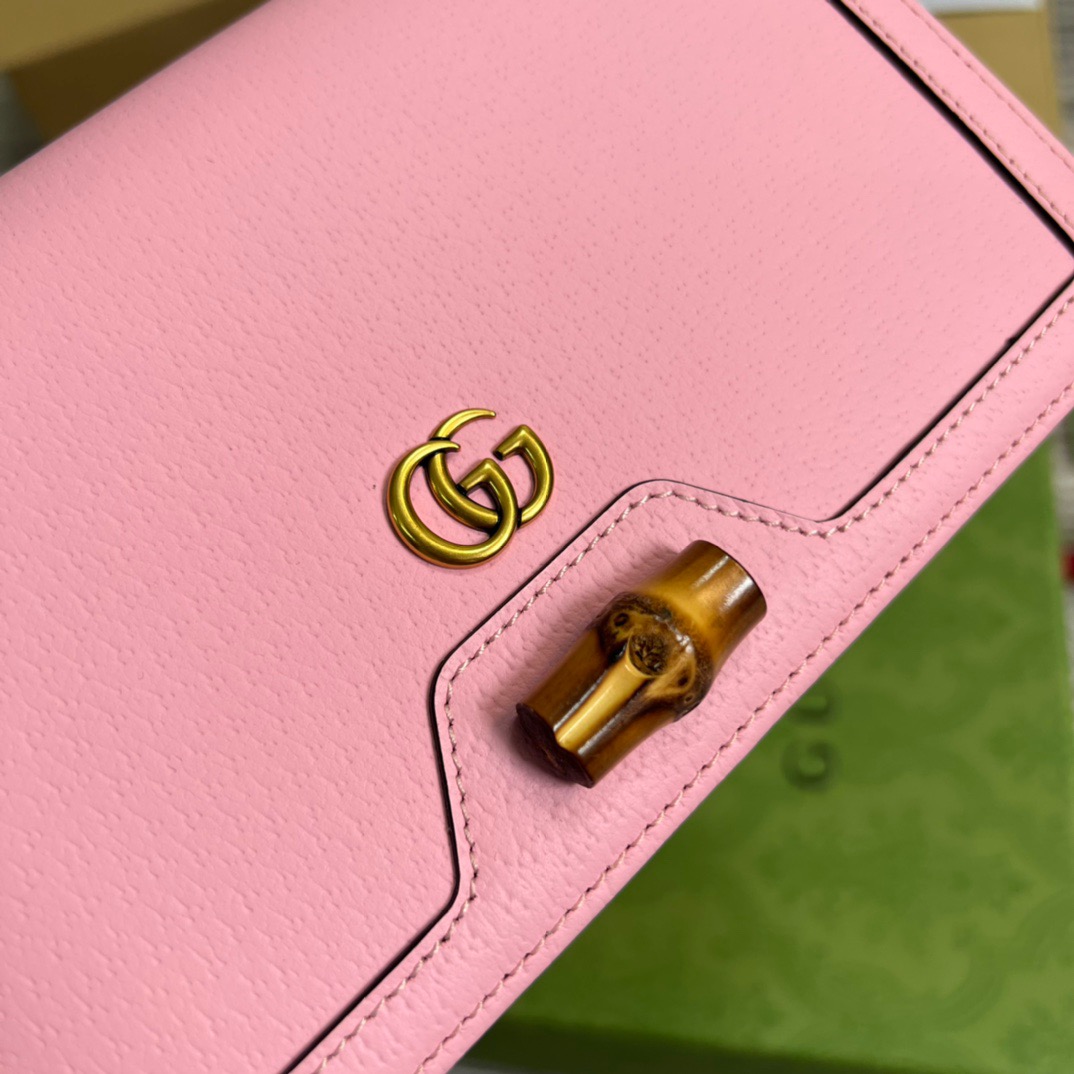 Gucci Diana Mini Bag With Bamboo Pink For Women, Women’s Bags 7.5in/19cm GG 696817 DJ20T 5815