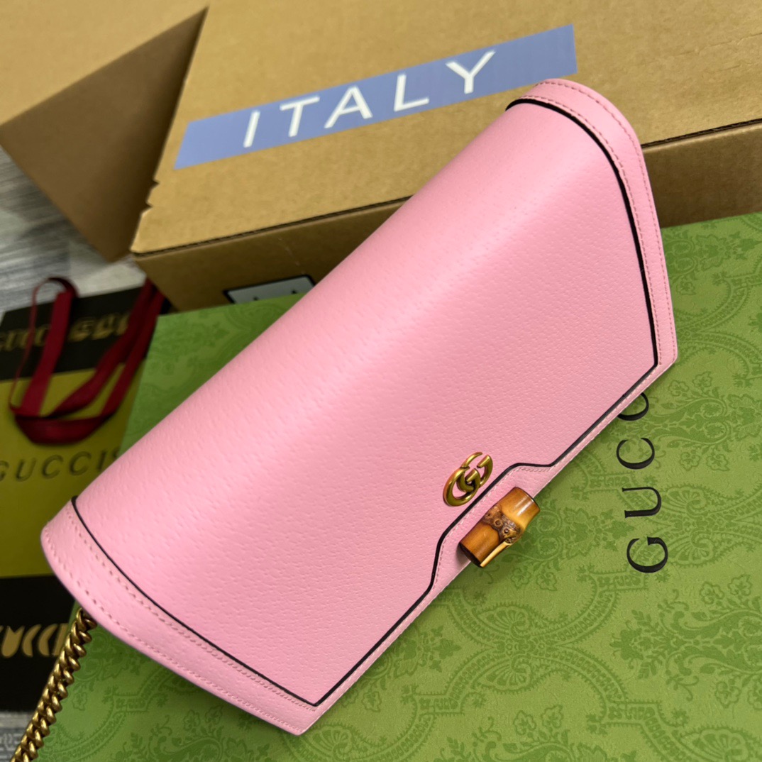 Gucci Diana Mini Bag With Bamboo Pink For Women, Women’s Bags 7.5in/19cm GG 696817 DJ20T 5815