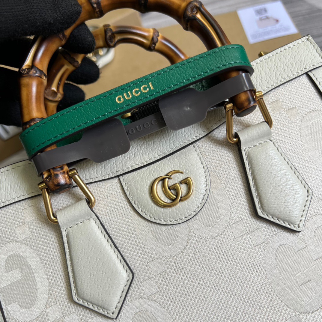 Gucci Diana Small GG Tote Bag White For Women, Women’s Bags 11in/27cm GG