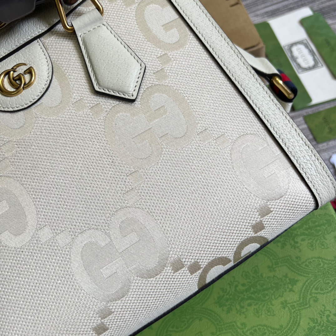 Gucci Diana Small GG Tote Bag White For Women, Women’s Bags 11in/27cm GG