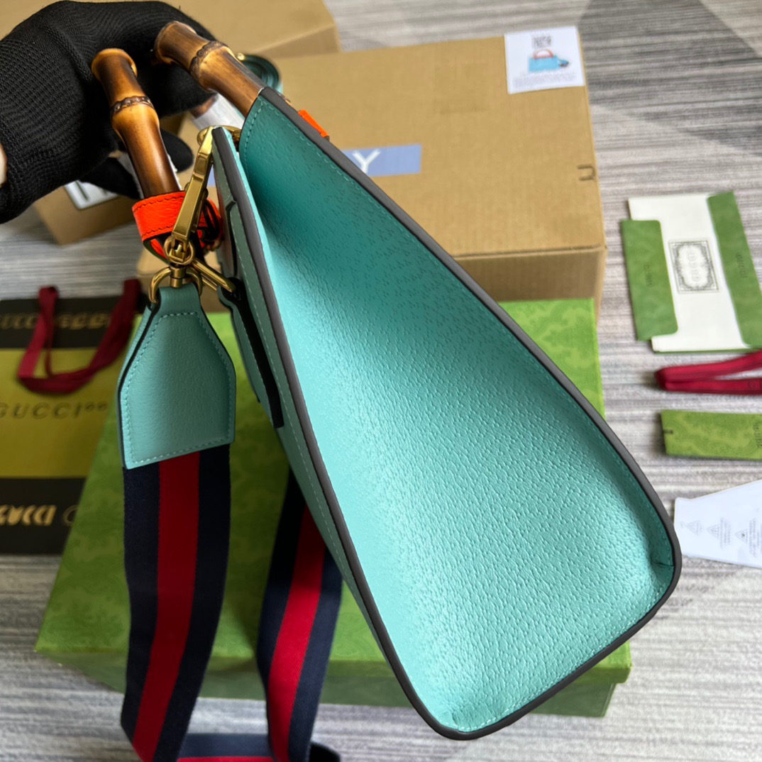 Gucci Diana Small Tote Bag Light Blue For Women, Women’s Bags 11in/27cm GG