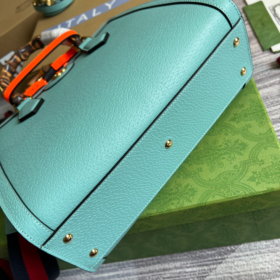 Gucci Diana Small Tote Bag Light Blue For Women, Women’s Bags 11in/27cm GG