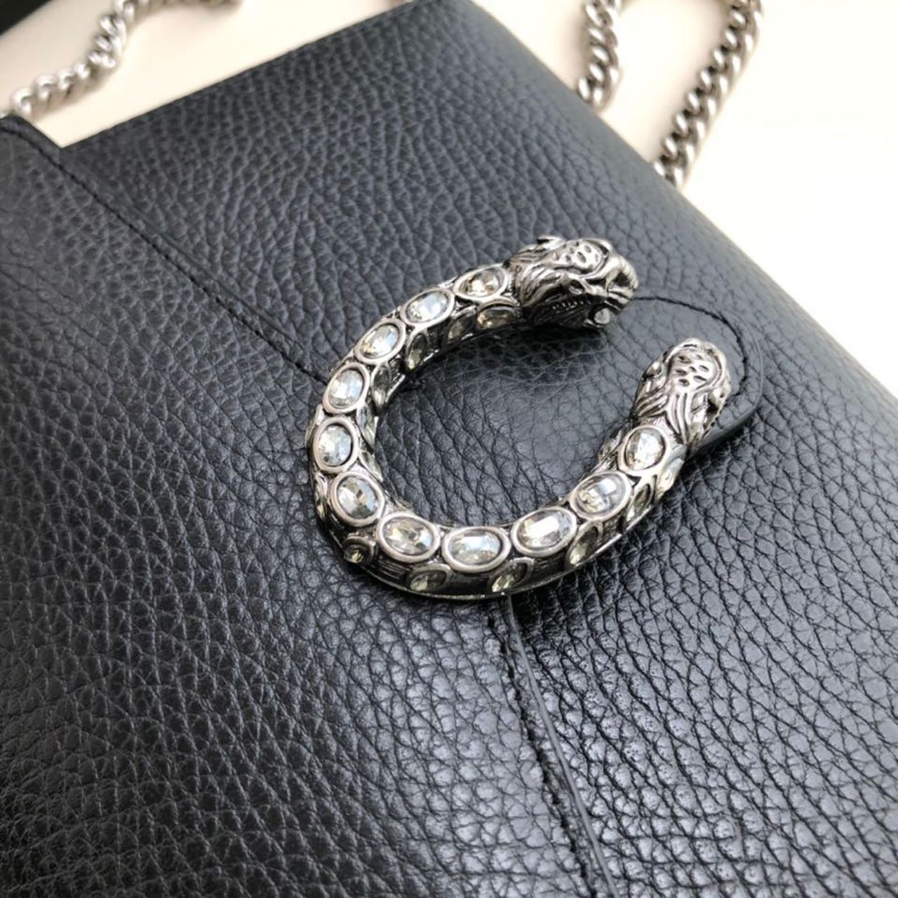 Gucci Dionysus Mini Chain Bag Black Metal-Free Tanned For Women 8in/20cm GG 401231 CAOGN 8176
