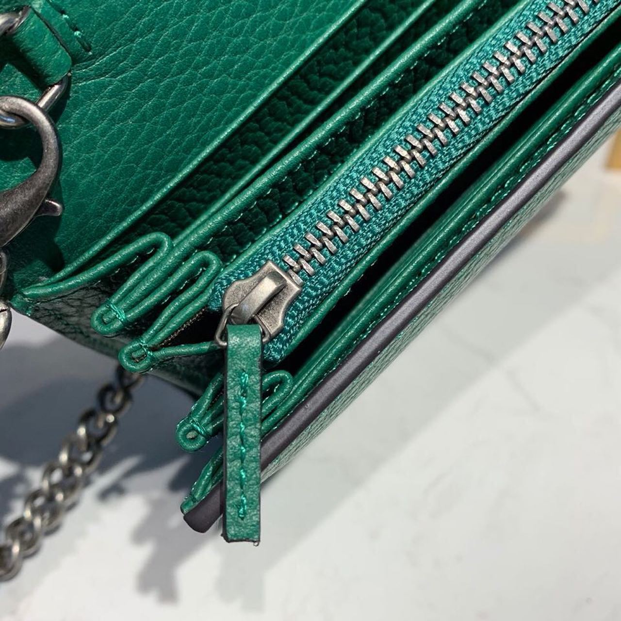 Gucci Dionysus Mini Chain Bag Emerald Green Metal-Free Tanned For Women 8in/20cm GG 401231 CAOGX 3120