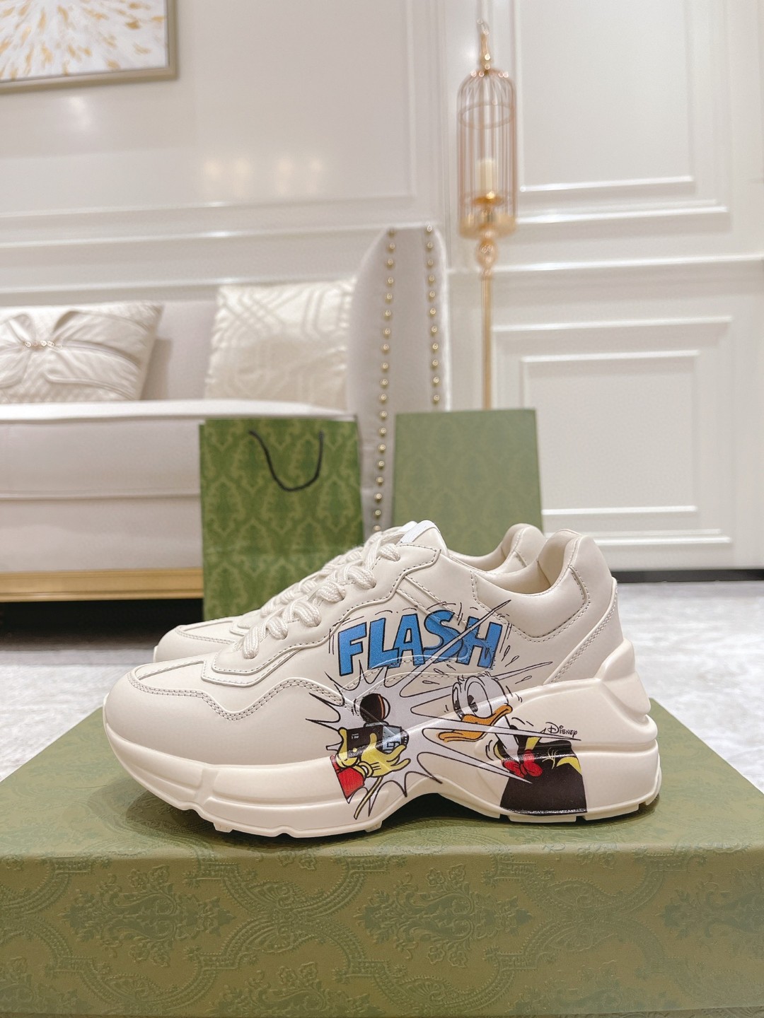 Gucci Disney x Donald Duck Rhyton Sneaker White For Men 646506 DRW00 9522