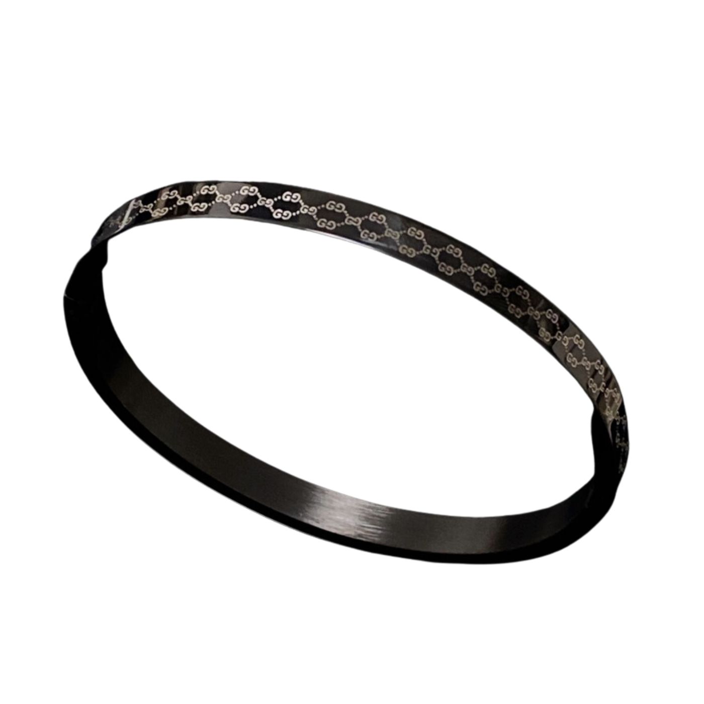 Gucci Double G Bracelet Black For Women
