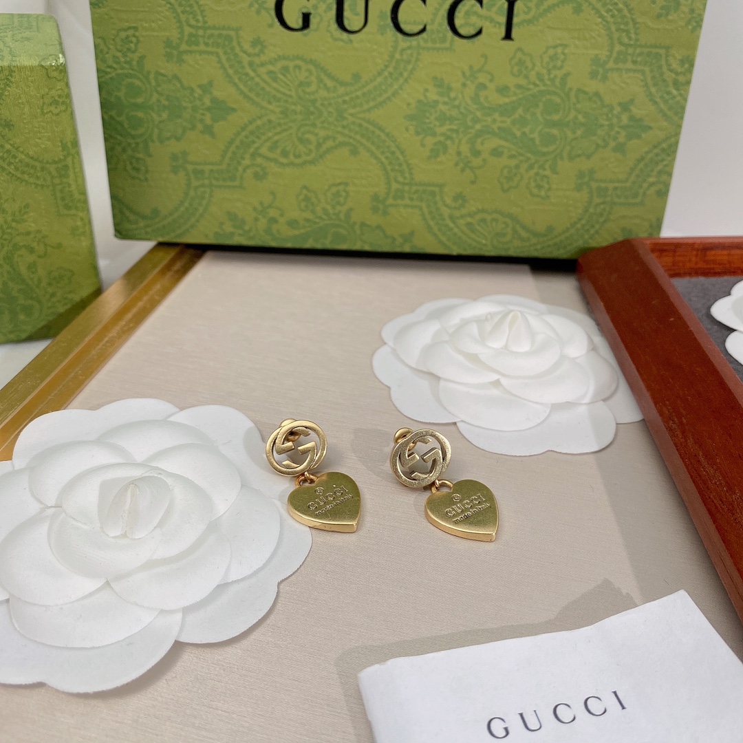Gucci Double G Earrings Gold For Women