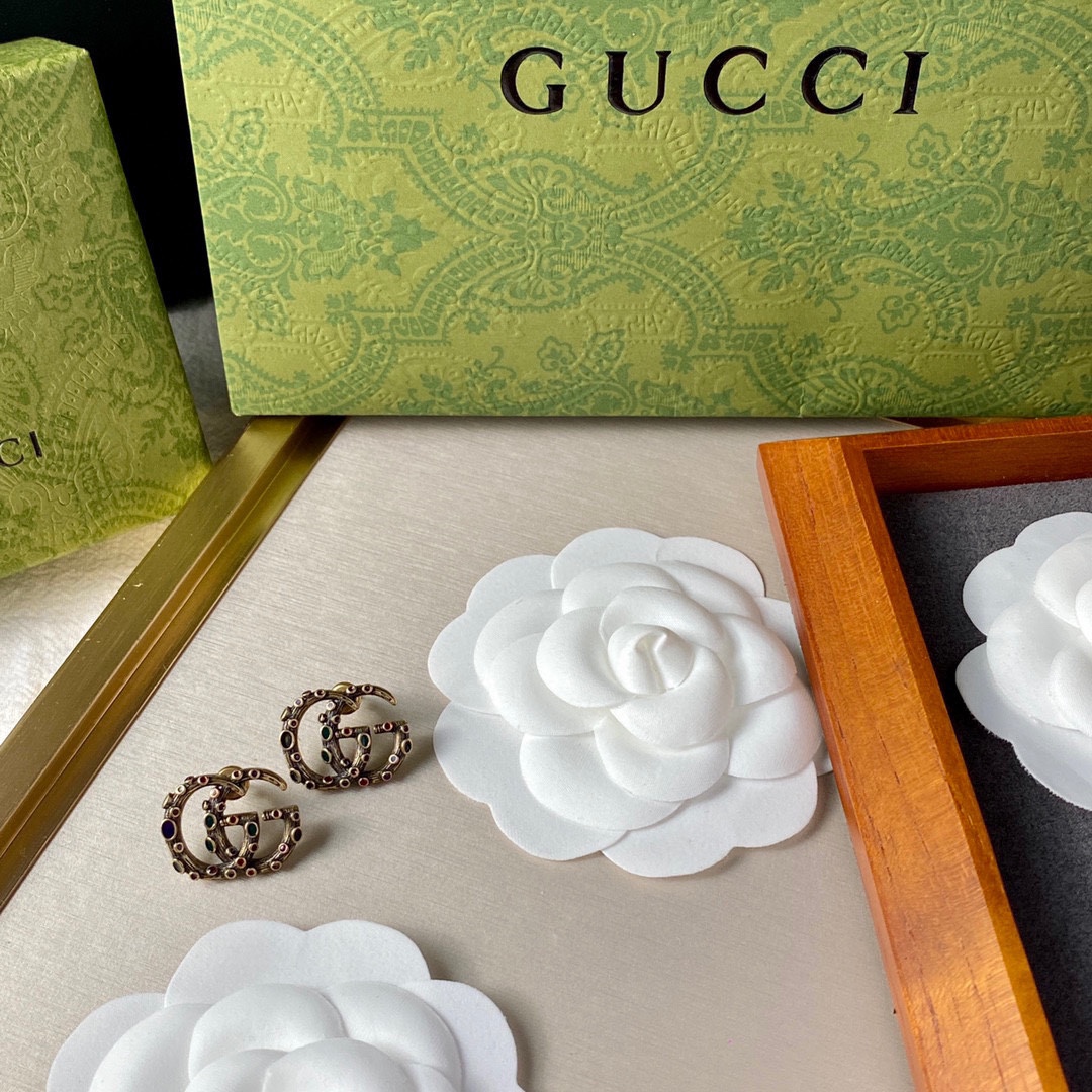 Gucci Double G Earrings Gold For Women