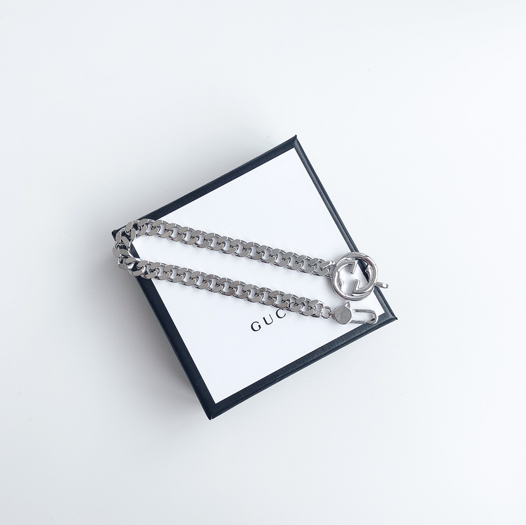 Gucci Double G Flat Bracelet Silver For Women
