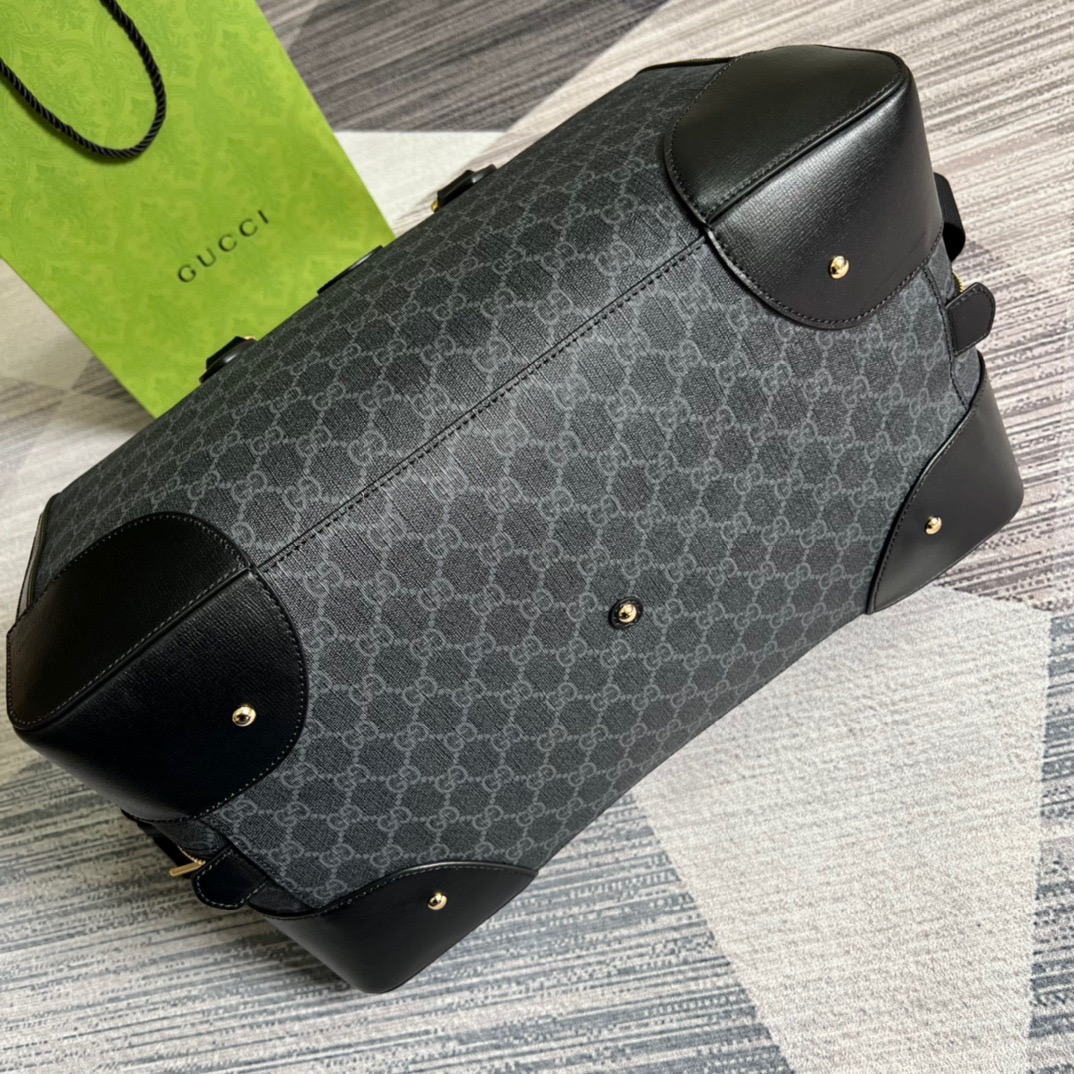 Gucci Duffle Bag With Interlocking G Black For Men 16.5in/42cm ?696014 92THF 1000
