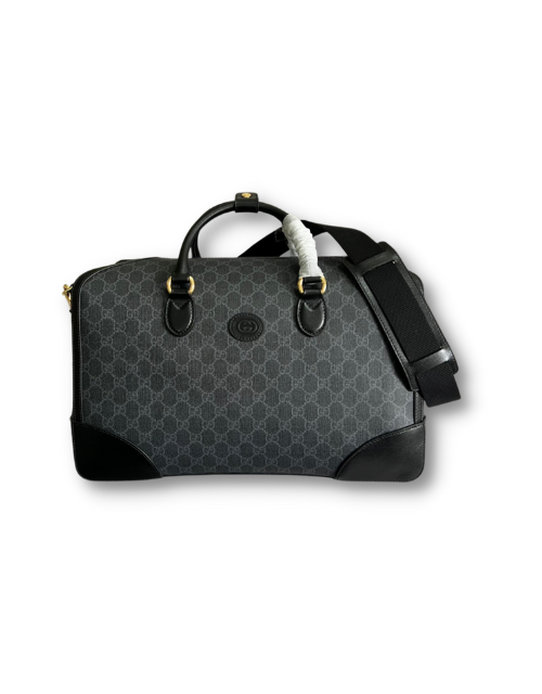 Gucci Duffle Bag With Interlocking G Black For Men 16.5in/42cm ?696014 92THF 1000