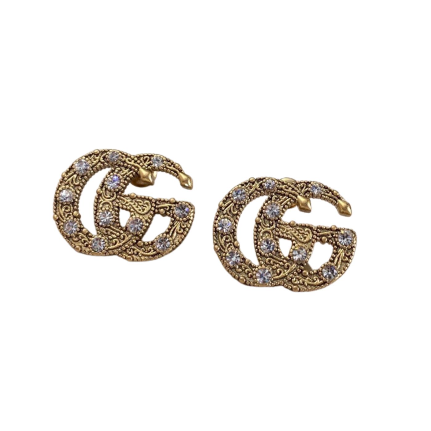 Gucci Eternal Classic Logo Stud Earrings Gold For Women