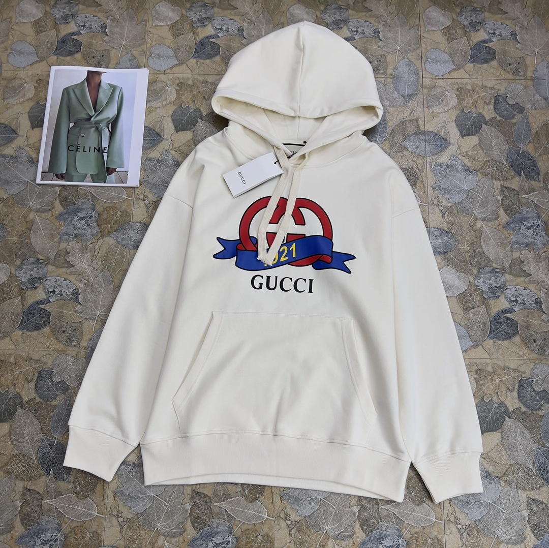 Gucci Felpa Gg Interlocking 1921 White For Women