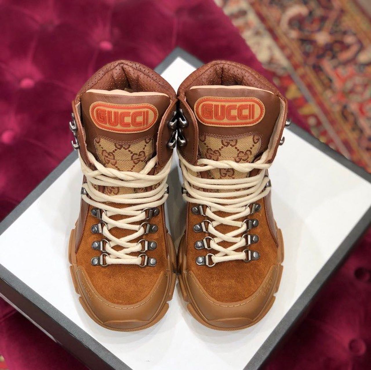 Gucci Flashtrek GG Sneakers Brown For Women GG