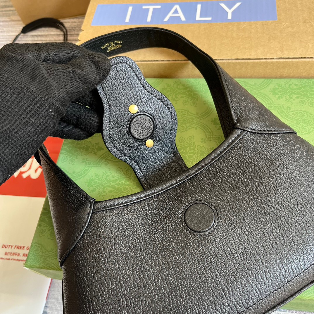 Gucci GG Aphrodite Small Shoulder Bag Black For Women 10.6in/27cm 735106 AAA9F 1000
