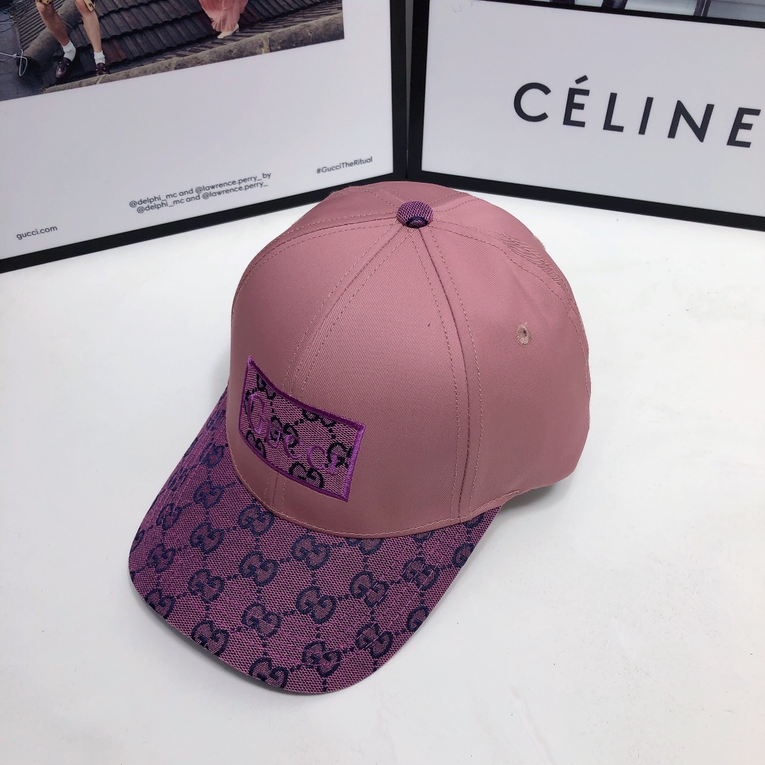 Gucci GG Baseball Hat Pink GG Hat