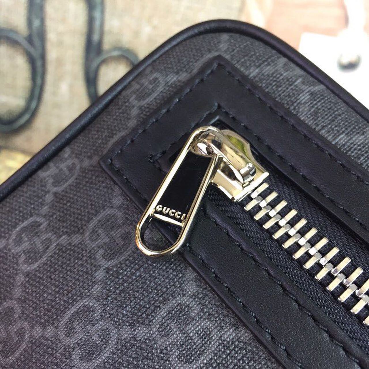 Gucci GG Black Belt Bag Black/Grey Soft GG Supreme Crafted For Men 9in/24cm GG 474293RRN 1095