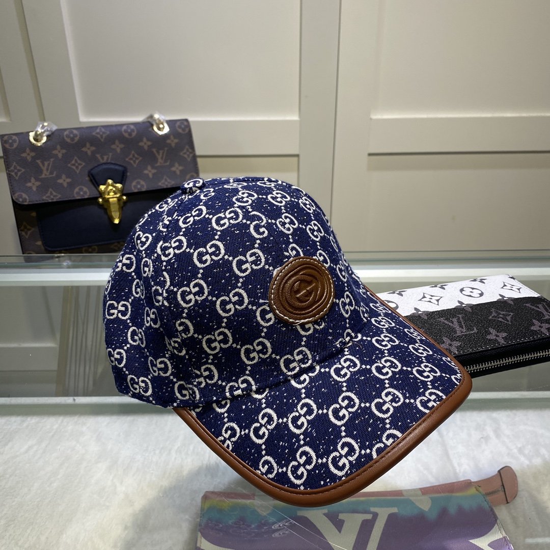 Gucci GG Canvas Baseball Cap Blue