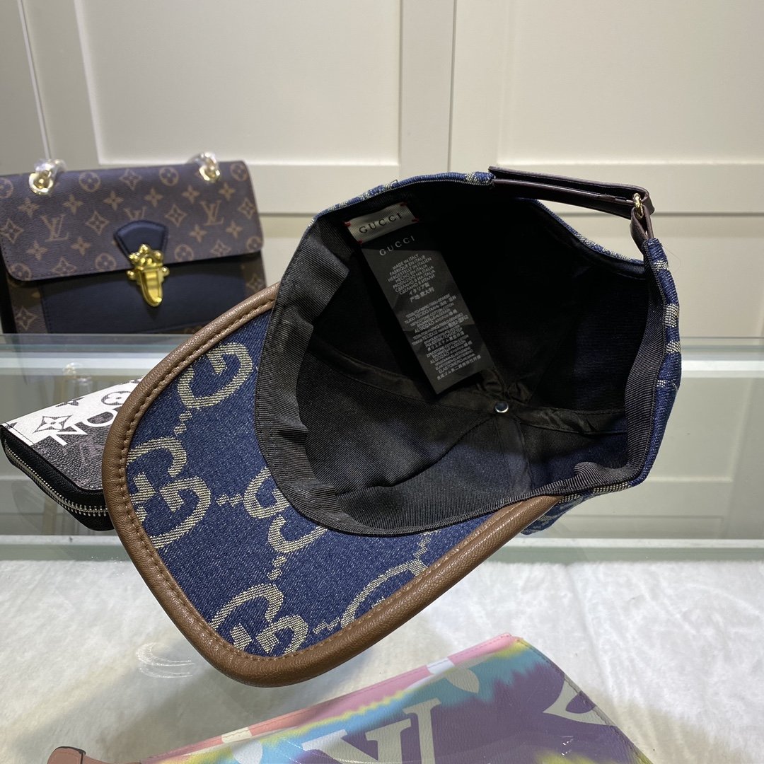 Gucci GG Canvas Baseball Cap Blue